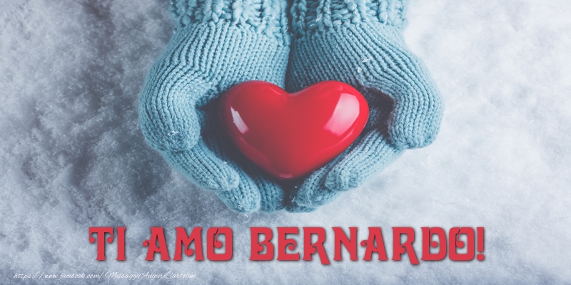  Cartoline d'amore - Cuore & Neve | TI AMO Bernardo!