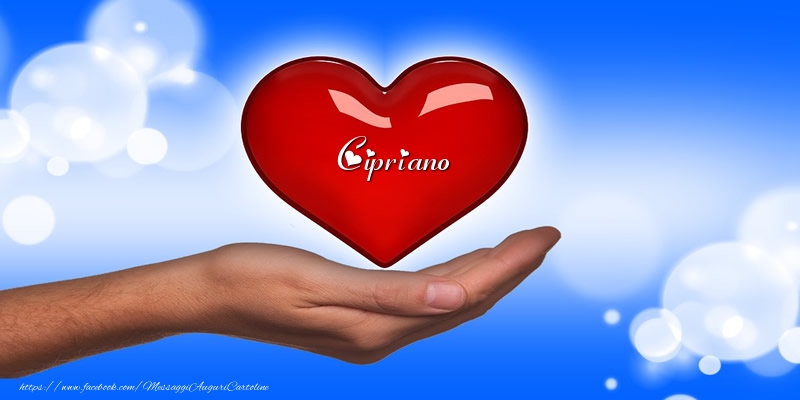 Cartoline d'amore -  Nome nel cuore Cipriano