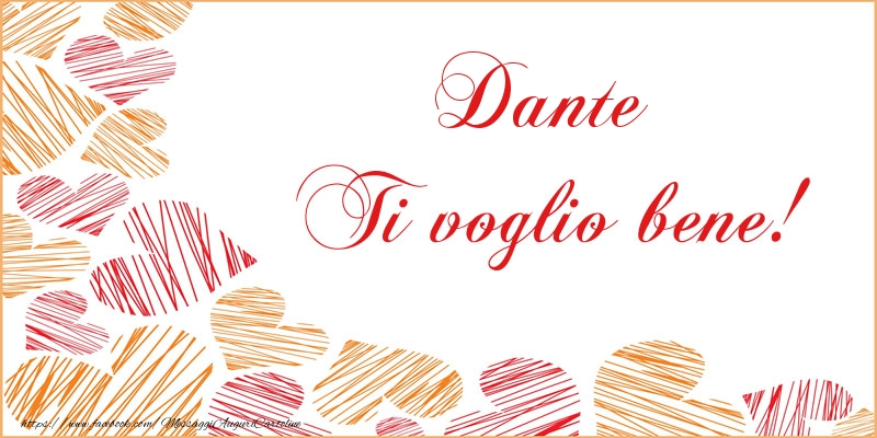 Cartoline d'amore - Cuore | Dante Ti voglio bene!