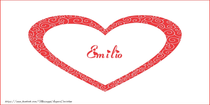  Cartoline d'amore -  Emilio | Nome nel Cuore