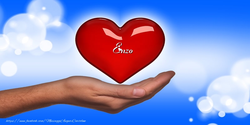  Cartoline d'amore -  Nome nel cuore Enzo