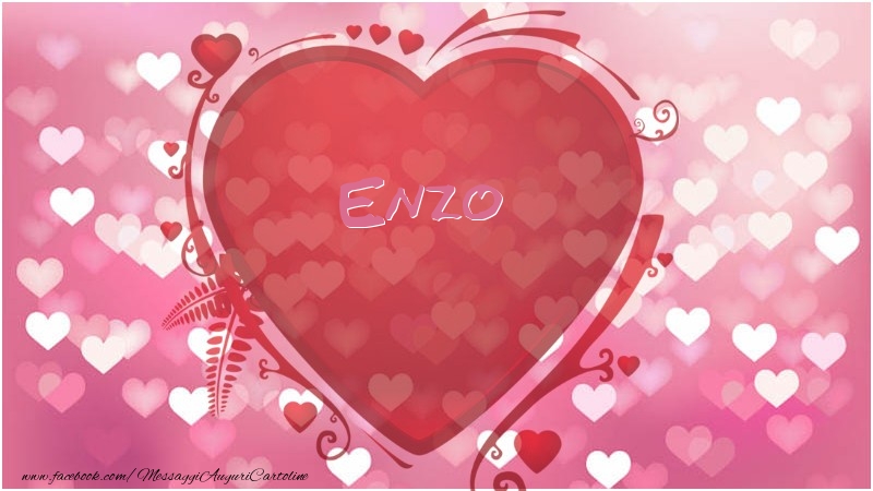  Cartoline d'amore -  Nome nel cuore Enzo