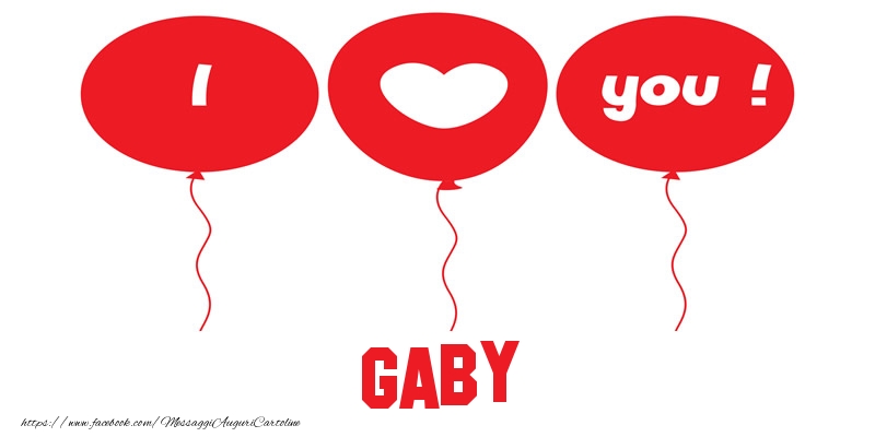 Cartoline d'amore - I love you Gaby!