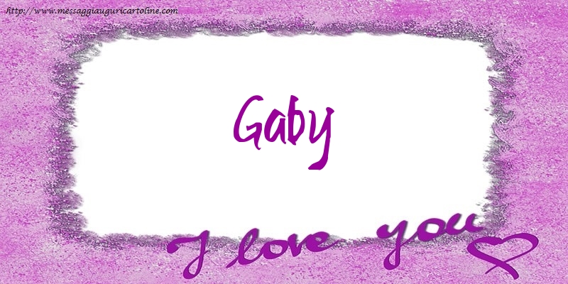 Cartoline d'amore - Cuore | I love Gaby!