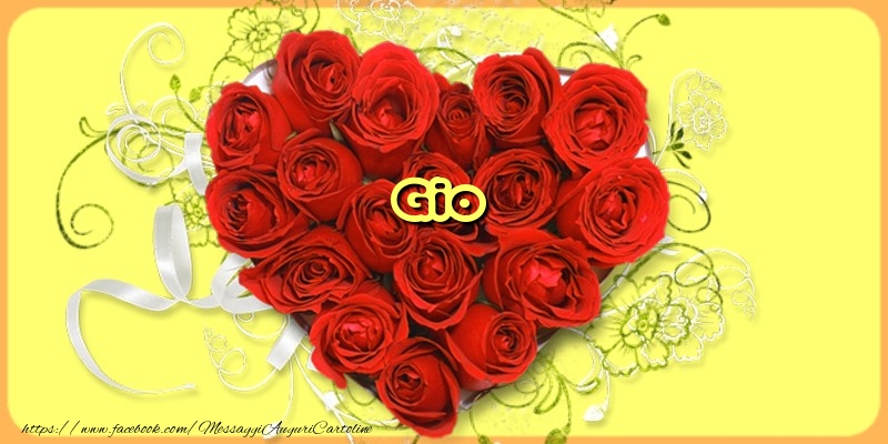 Cartoline d'amore - Cuore & Fiori & Rose | Gio