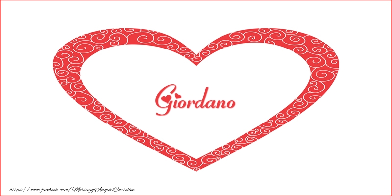  Cartoline d'amore -  Giordano | Nome nel Cuore