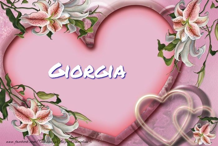  Cartoline d'amore - Cuore & Fiori | Giorgia