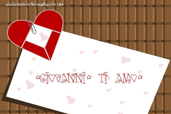 Cartoline d'amore - Giovanni, Ti amo!