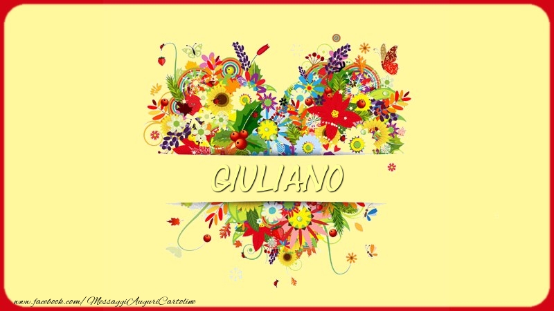  Cartoline d'amore -  Nome nel cuore Giuliano