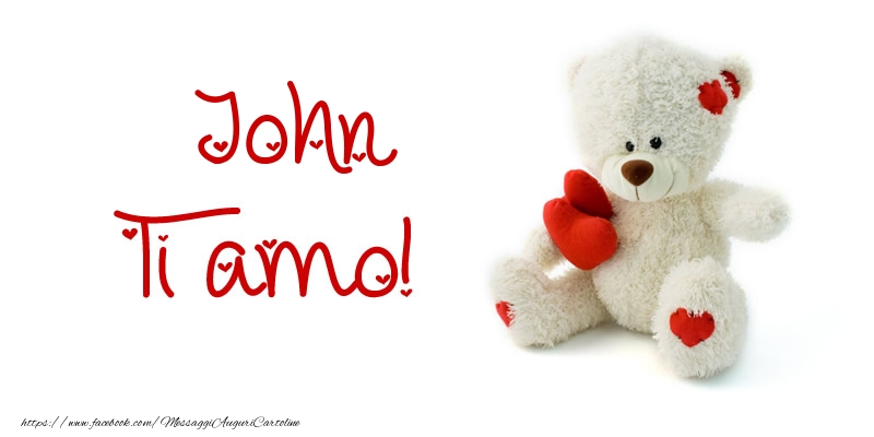  Cartoline d'amore - Animali & Animazione & Cuore & Orsi | John Ti amo!