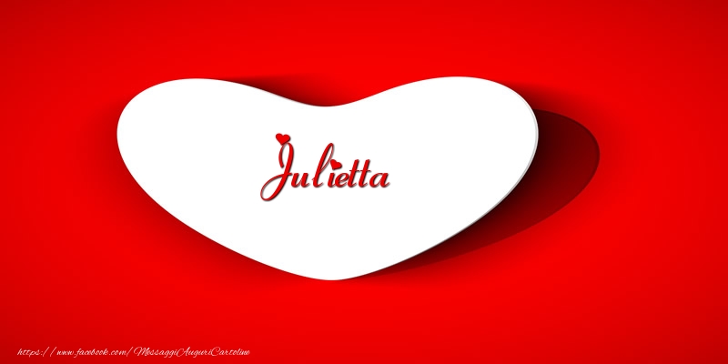 Cartoline d'amore -  Julietta nel cuore