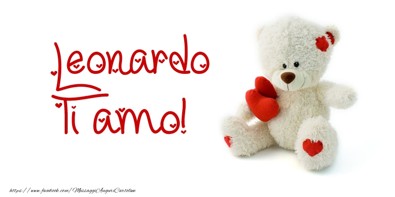  Cartoline d'amore - Animali & Animazione & Cuore & Orsi | Leonardo Ti amo!