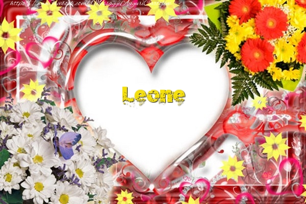 Cartoline d'amore - Cuore & Fiori | Leone