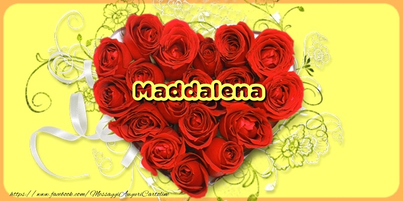  Cartoline d'amore - Cuore & Fiori & Rose | Maddalena