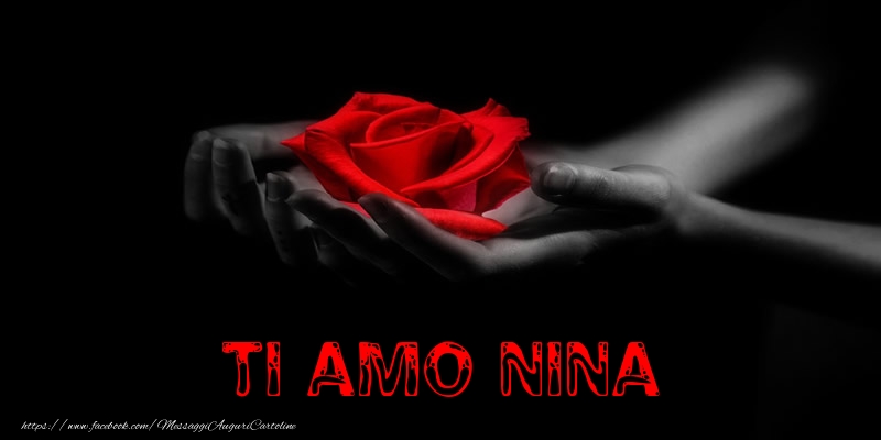 Cartoline d'amore - Rose | Ti Amo Nina