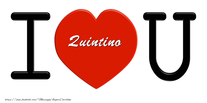  Cartoline d'amore -  Quintino nel cuore I love you!