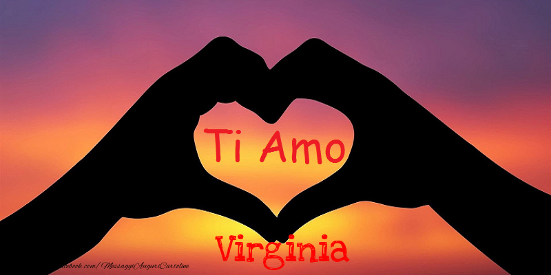 Cartoline d'amore - Cuore | Ti amo Virginia