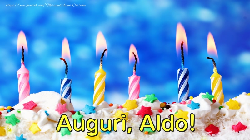  Cartoline di auguri - Candele & Torta | Auguri, Aldo!