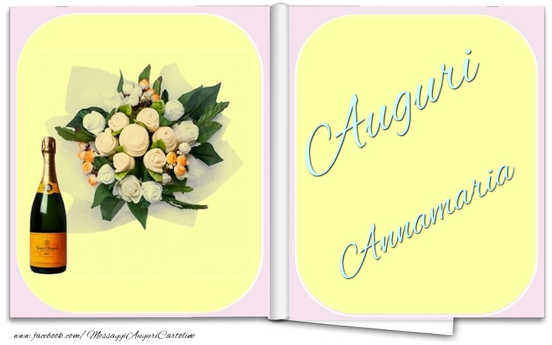  Cartoline di auguri - Champagne & Fiori & Mazzo Di Fiori | Auguri Annamaria