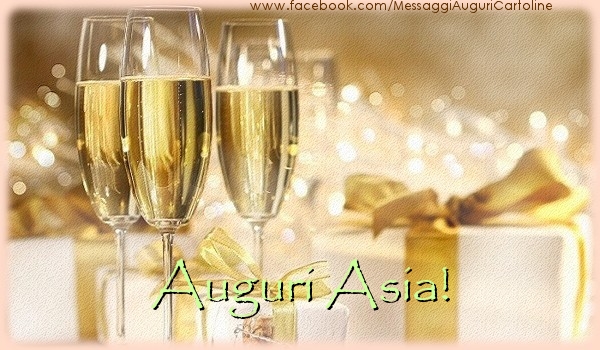  Cartoline di auguri - Champagne & Regalo | Auguri Asia!