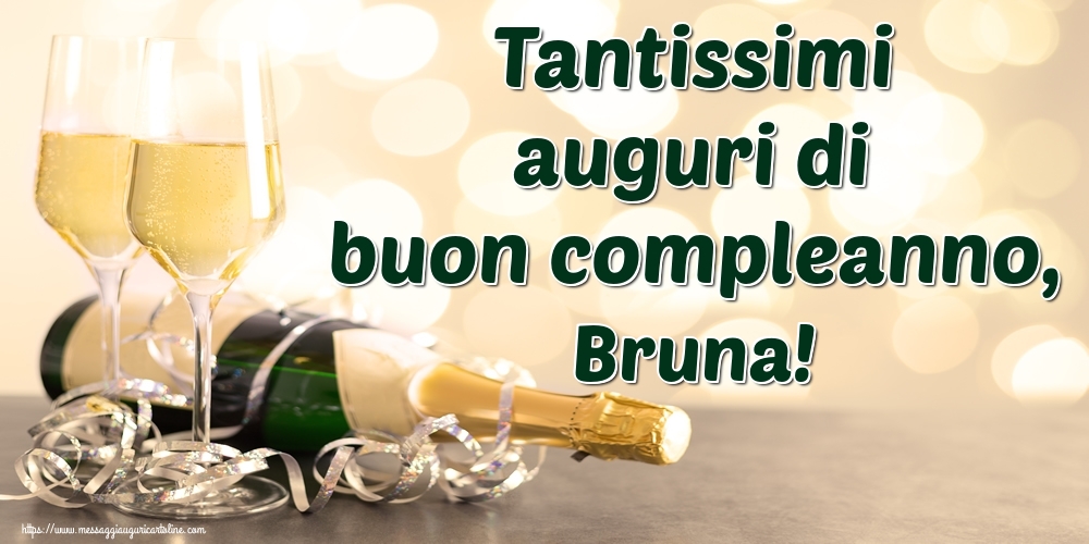  Cartoline di auguri - Champagne | Tantissimi auguri di buon compleanno, Bruna!