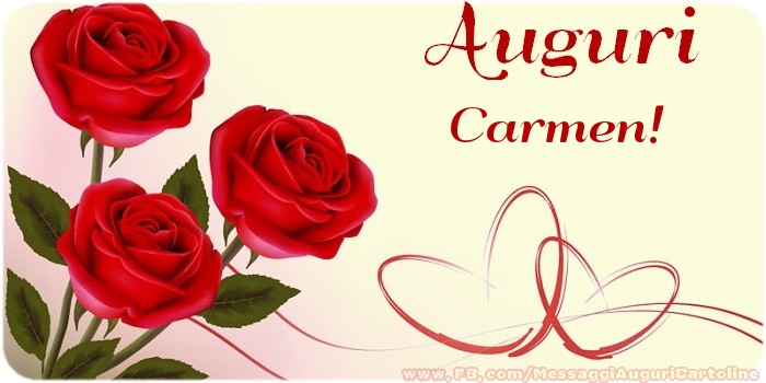  Cartoline di auguri - Rose | Auguri Carmen