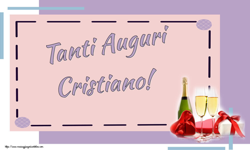  Cartoline di auguri - Champagne | Tanti Auguri Cristiano!