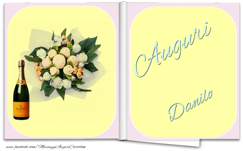  Cartoline di auguri - Champagne & Fiori & Mazzo Di Fiori | Auguri Danilo