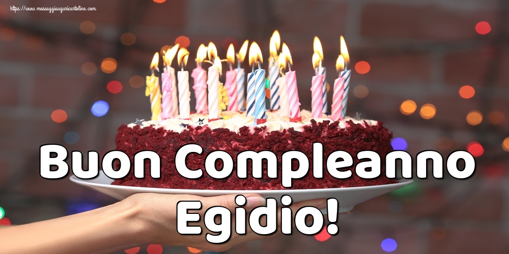  Cartoline di auguri - Torta | Buon Compleanno Egidio!