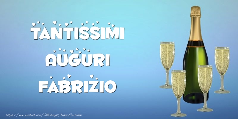  Cartoline di auguri -  Tantissimi Auguri Fabrizio champagne