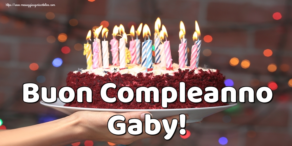 Cartoline di auguri - Torta | Buon Compleanno Gaby!