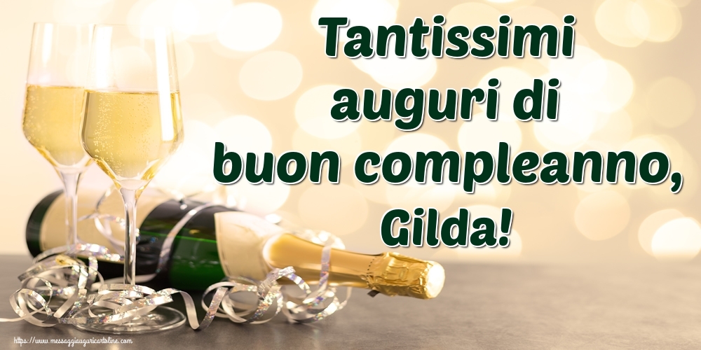  Cartoline di auguri - Champagne | Tantissimi auguri di buon compleanno, Gilda!