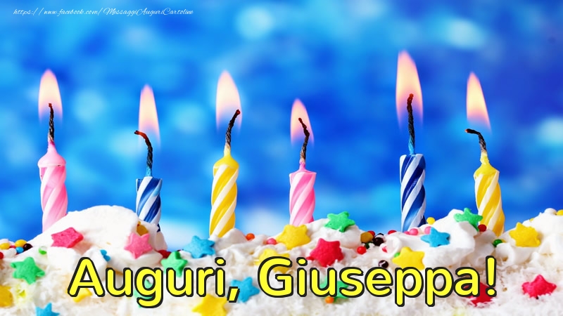  Cartoline di auguri - Candele & Torta | Auguri, Giuseppa!