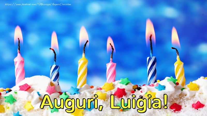  Cartoline di auguri - Candele & Torta | Auguri, Luigia!