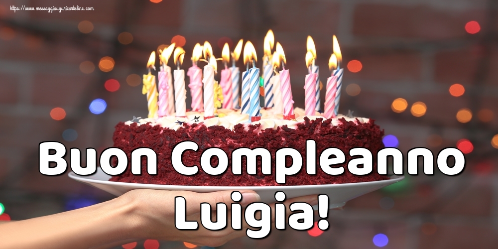  Cartoline di auguri - Torta | Buon Compleanno Luigia!