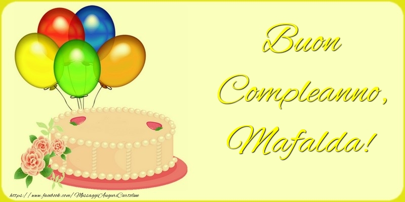  Cartoline di auguri - Palloncini & Torta | Buon Compleanno, Mafalda