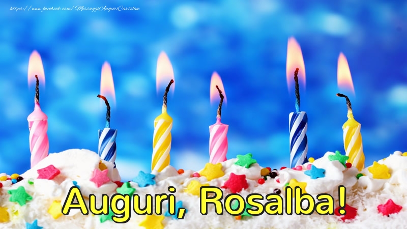  Cartoline di auguri - Candele & Torta | Auguri, Rosalba!
