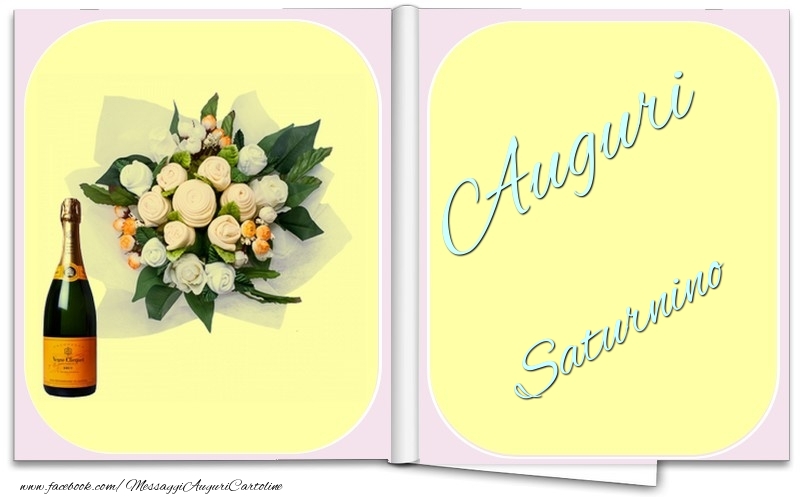  Cartoline di auguri - Champagne & Fiori & Mazzo Di Fiori | Auguri Saturnino