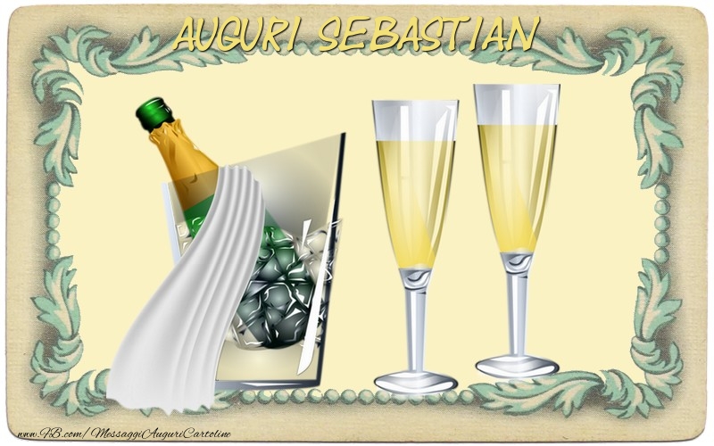 Cartoline di auguri - Champagne | Auguri Sebastian