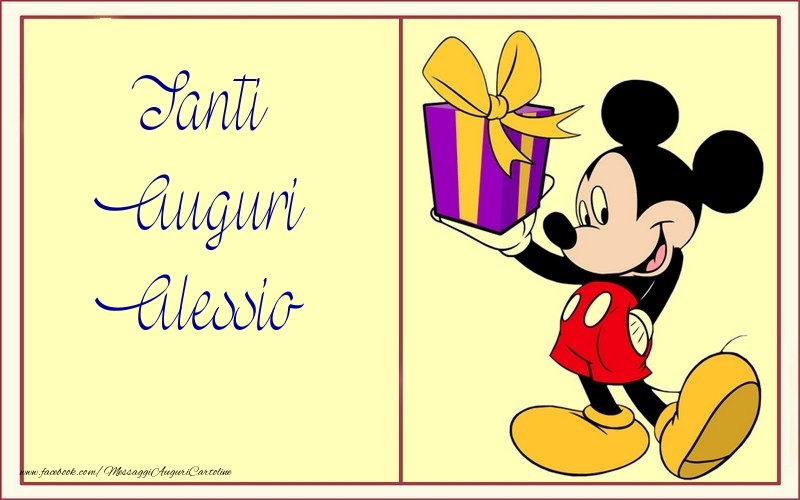 Cartoline per bambini - Tanti Auguri Alessio