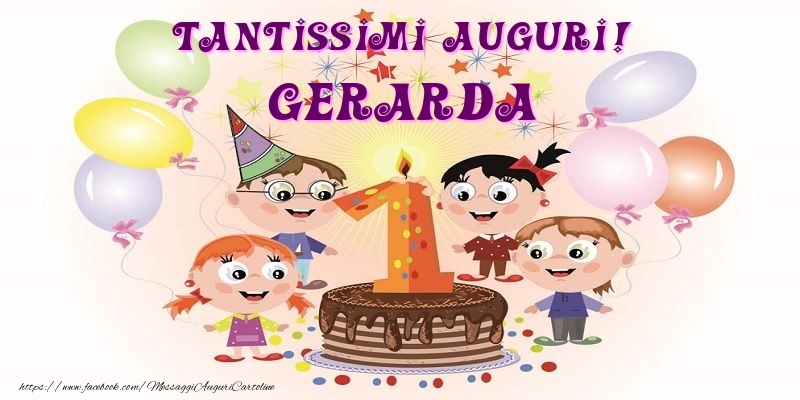 Cartoline per bambini - Tantissimi Auguri! Gerarda