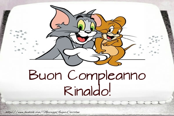  Cartoline per bambini -  Torta Tom e Jerry: Buon Compleanno Rinaldo!