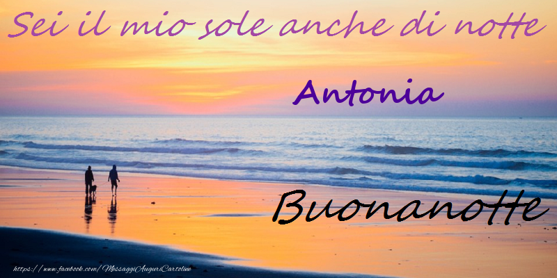 Cartoline di buonanotte - Buonanotte Antonia