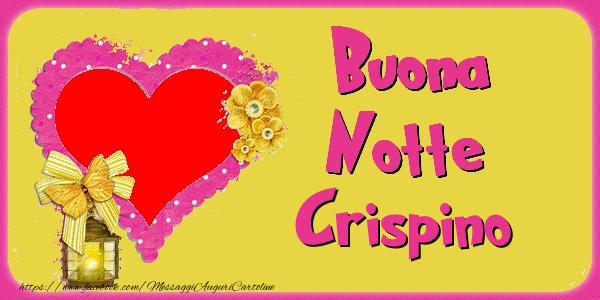 Cartoline di buonanotte - Cuore & Fiori & 1 Foto & Cornice Foto | Buona Notte Crispino