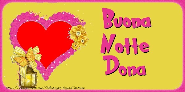 Cartoline di buonanotte - Buona Notte Dona