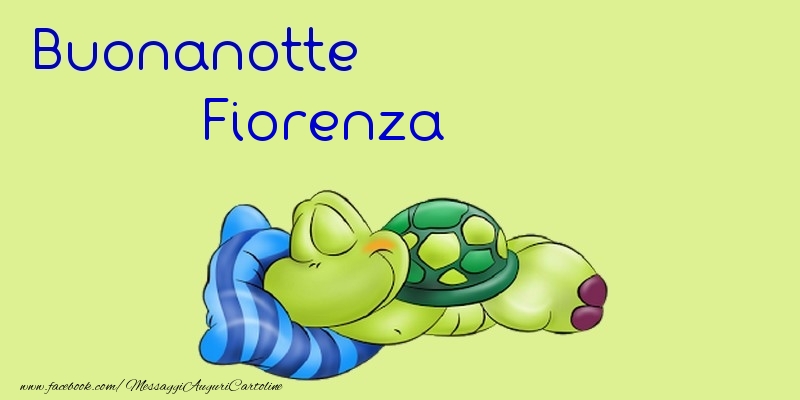 Cartoline di buonanotte - Buonanotte Fiorenza