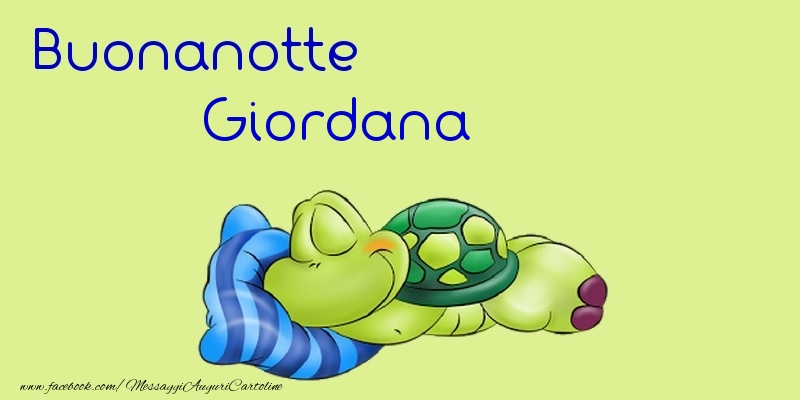 Cartoline di buonanotte - Buonanotte Giordana