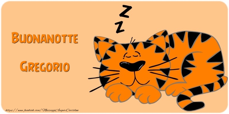 Cartoline di buonanotte - Animali | Buonanotte Gregorio