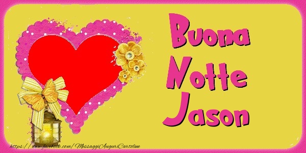  Cartoline di buonanotte - Cuore & Fiori & 1 Foto & Cornice Foto | Buona Notte Jason