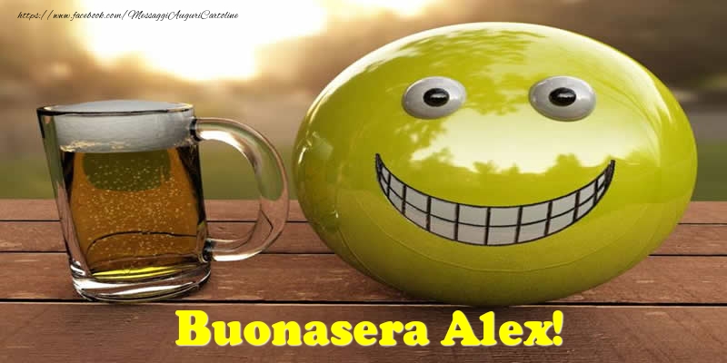 Cartoline di buonasera - Emoticons | Buonasera Alex!